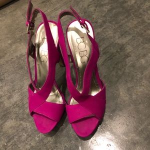 BCBG Paris Hasura Twilight Purple platform Sandals